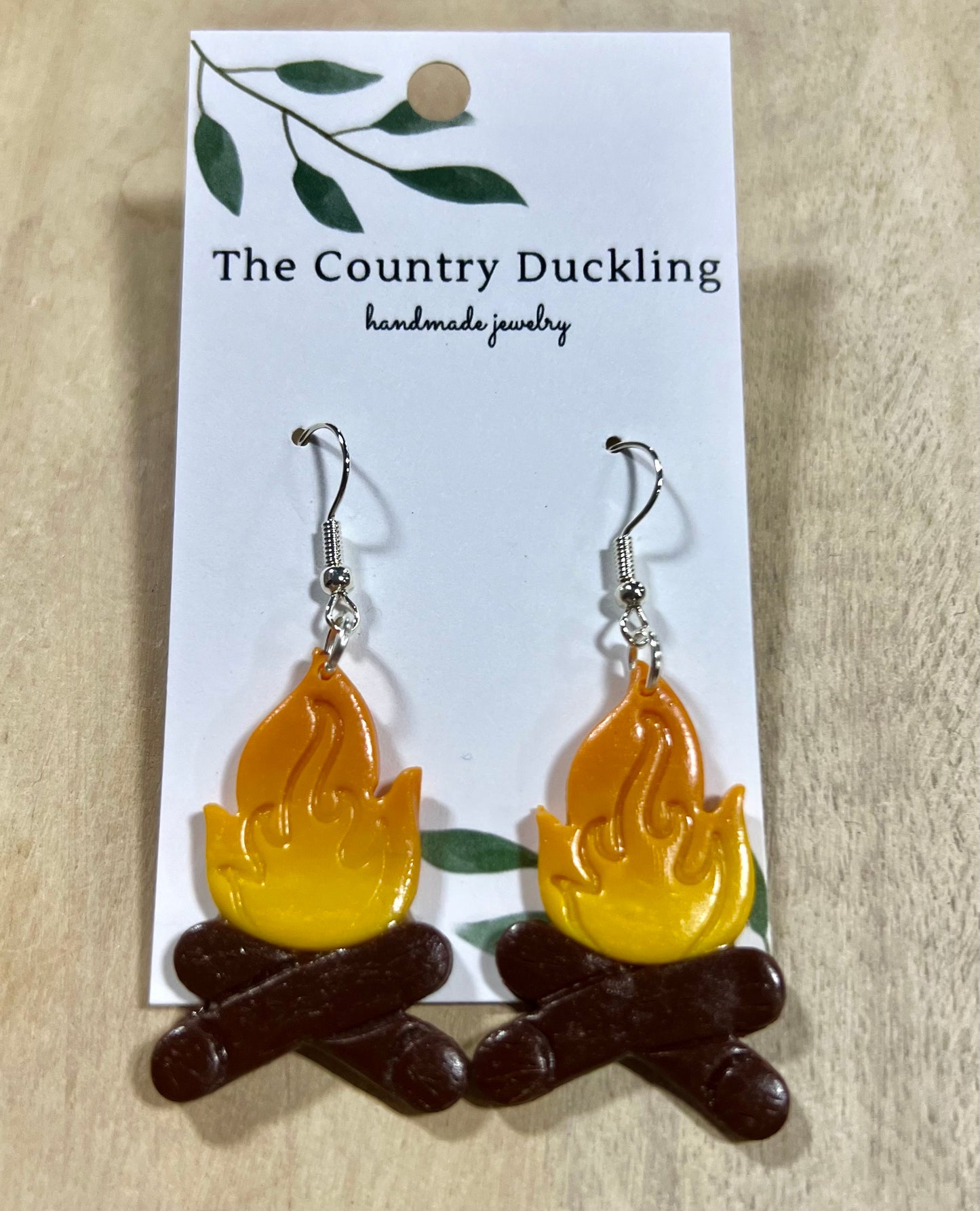 Campfire Clay Dangle Earrings